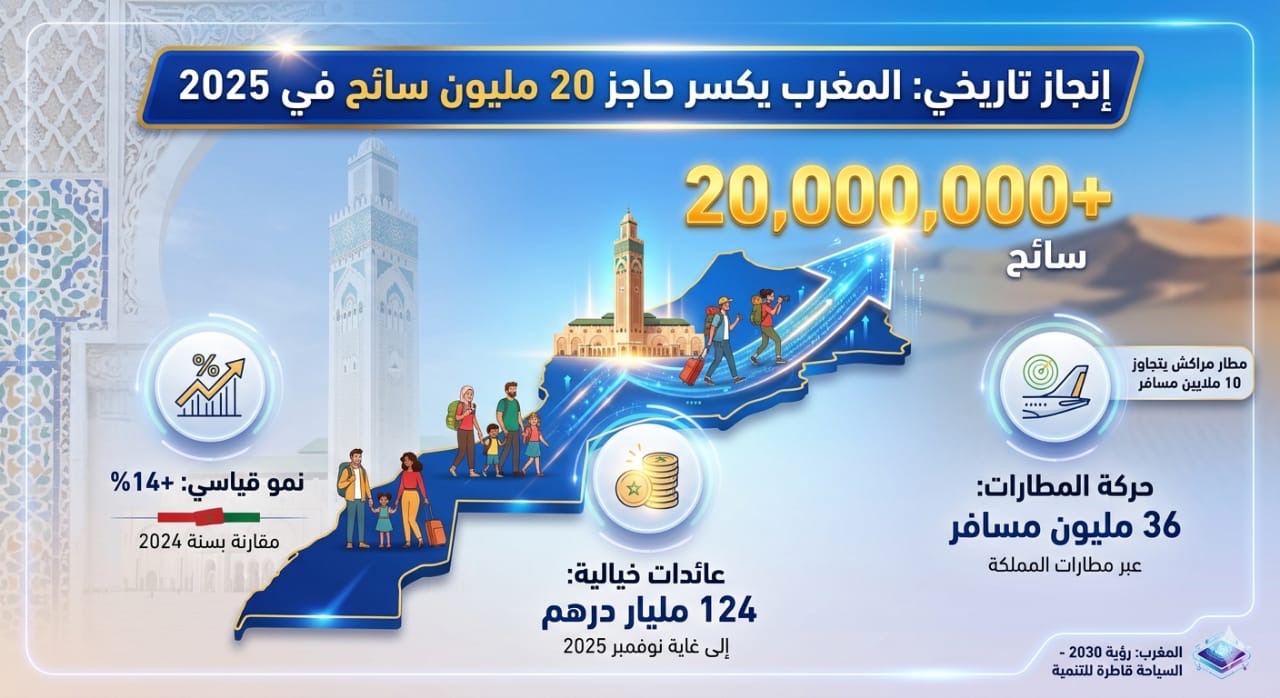 زلزال سياحي يضرب القارة السمراء.. المغرب يكسر حاجز المستحيل على الصعيد السياحي، خلال عام واحد